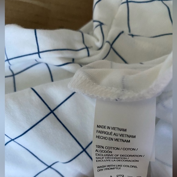 IZOD Men's White and Navy Grid Polo Shirt - Picture 7 of 7